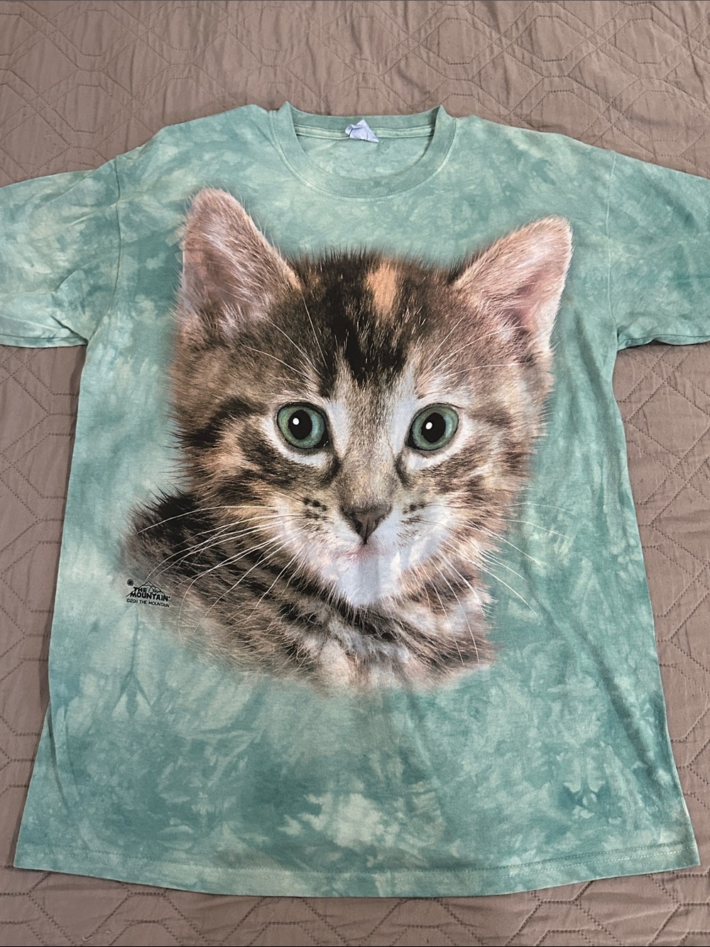 The Mountain Mint Green Tie-Dye Kitten Tee